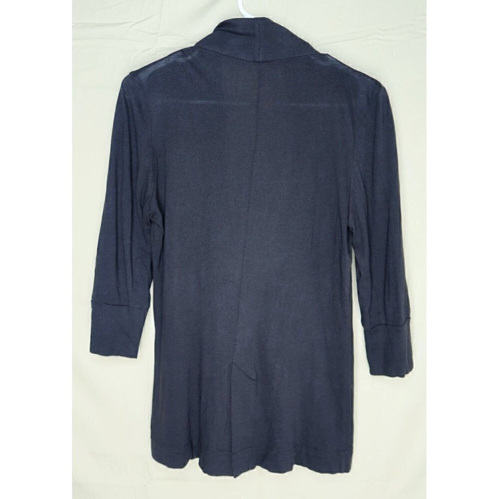 Royal Party Cardigan Black One Button Soft Cotton Rayon Blend Womens Size 38 - Picture 4 of 9